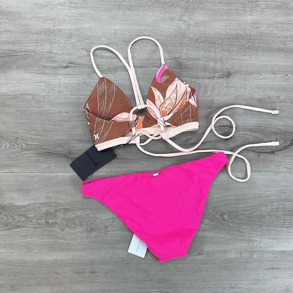 ☀️HURLEY☀️RIP CURL☀️ QD DOMINO SURF TOP BRIGHTS GOOD PANT BIKINI